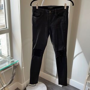 Joe’s leather black jeans